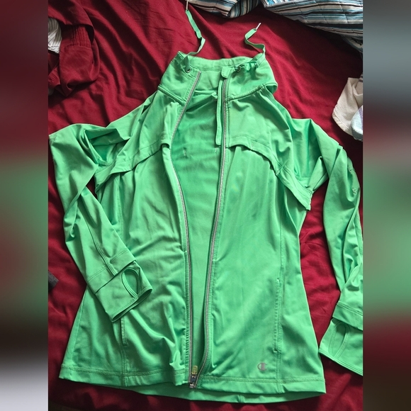 Champion Green Women's Running Jacket MEDIUM M - Picture 2 of 5